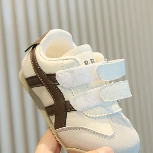 Kids retro dual strap velcro sneakers
