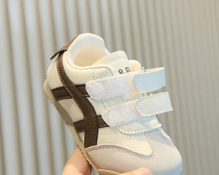 Kids retro dual strap velcro sneakers