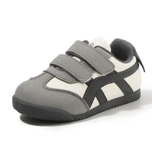 Kids retro dual strap velcro sneakers