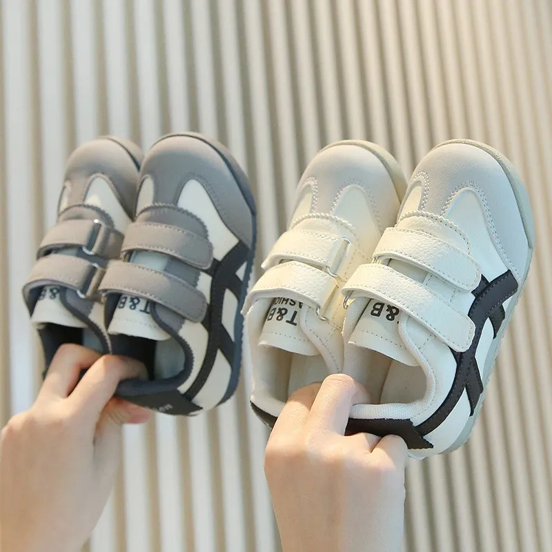 Kids retro dual strap velcro sneakers