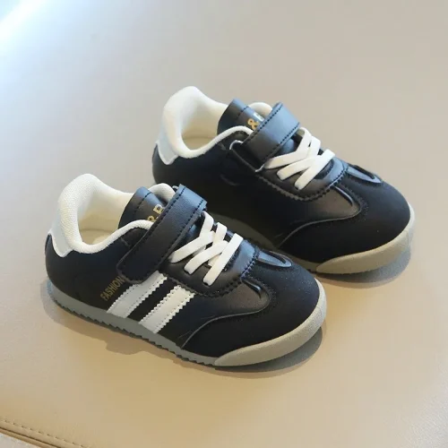 Kids retro three-stripe sports sneakers