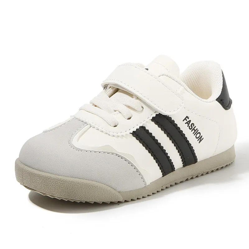 Kids retro three-stripe sports sneakers