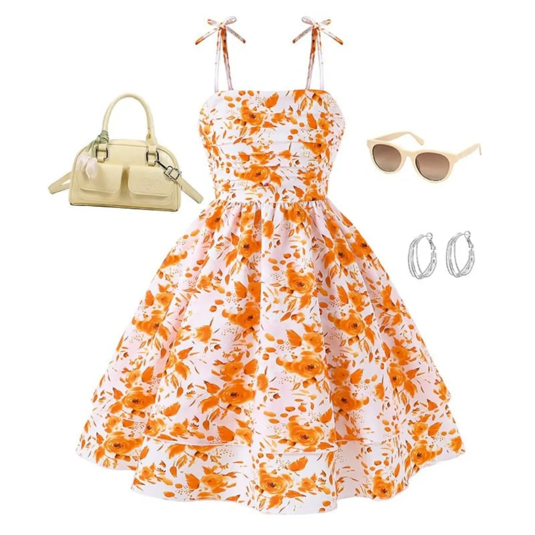 Floral Print Spaghetti Strap Sundress