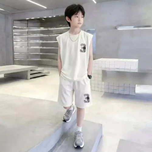 2-Piece Sleeveless Basketball Tank Top and Shorts Set