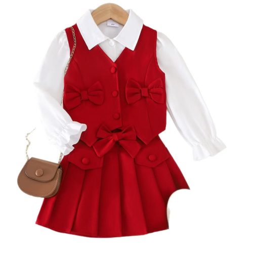 Girls' 3-Piece Preppy Outfit Set