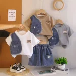 Toddler Frayed Denim T-Shirt & Shorts Set - 2-3Y, White
