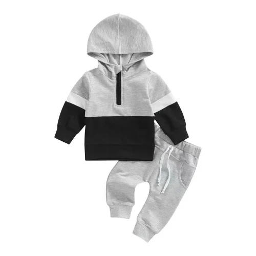 2-Piece Colorblock Hoodie & Sweatpants Set