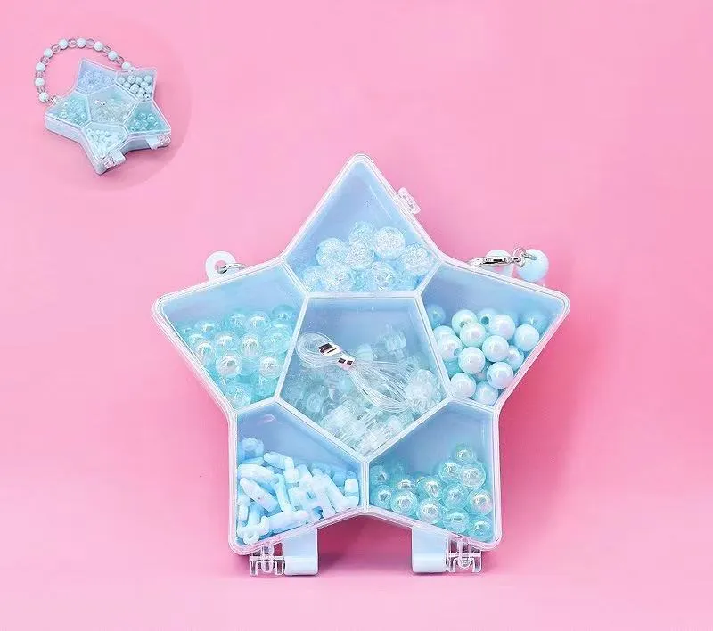 DIY Beaded Jewelry Making Kit in Cute Handbag Organizer Box for Girls