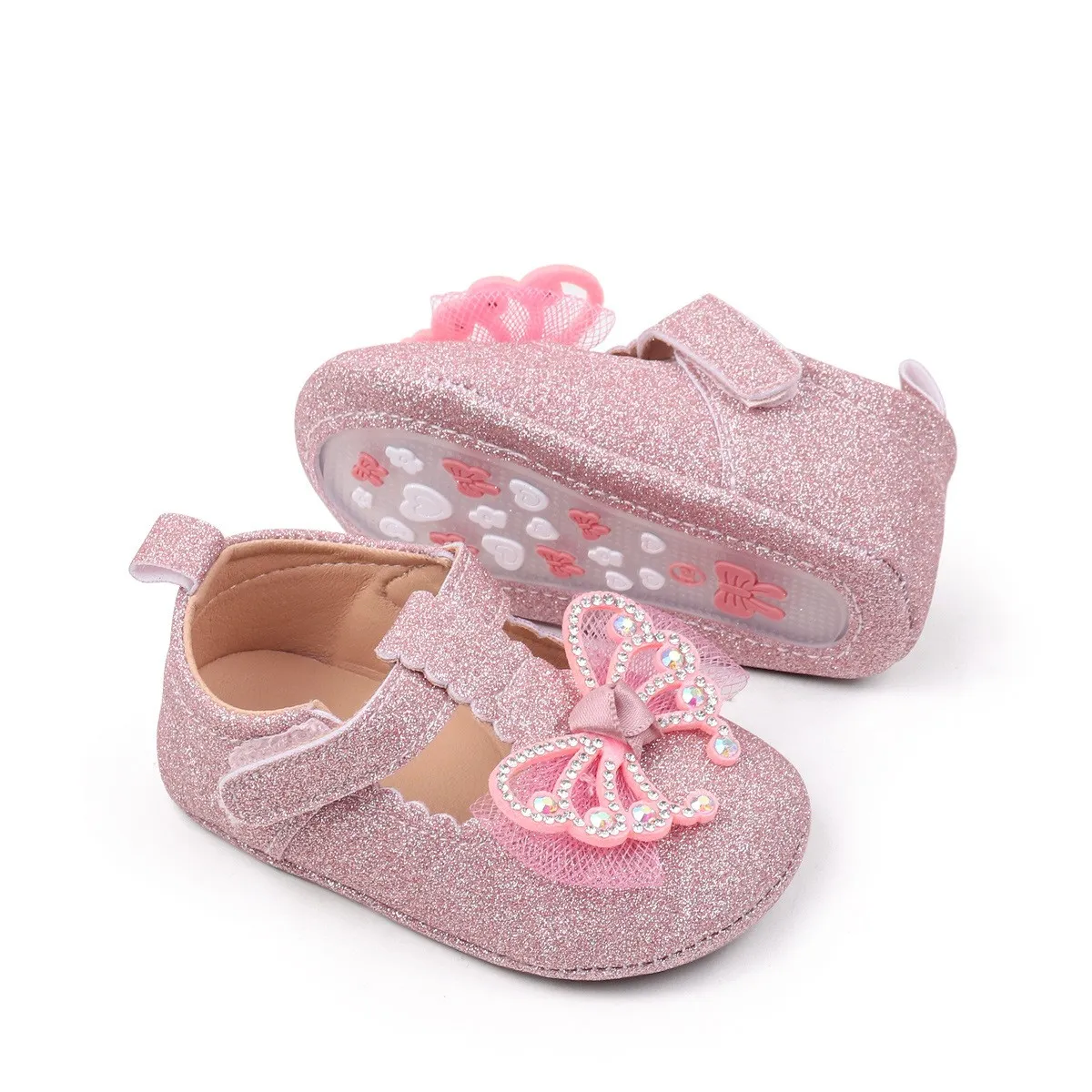 Baby girls glittery pre-walker