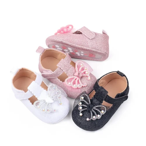 Baby girls glittery pre-walker