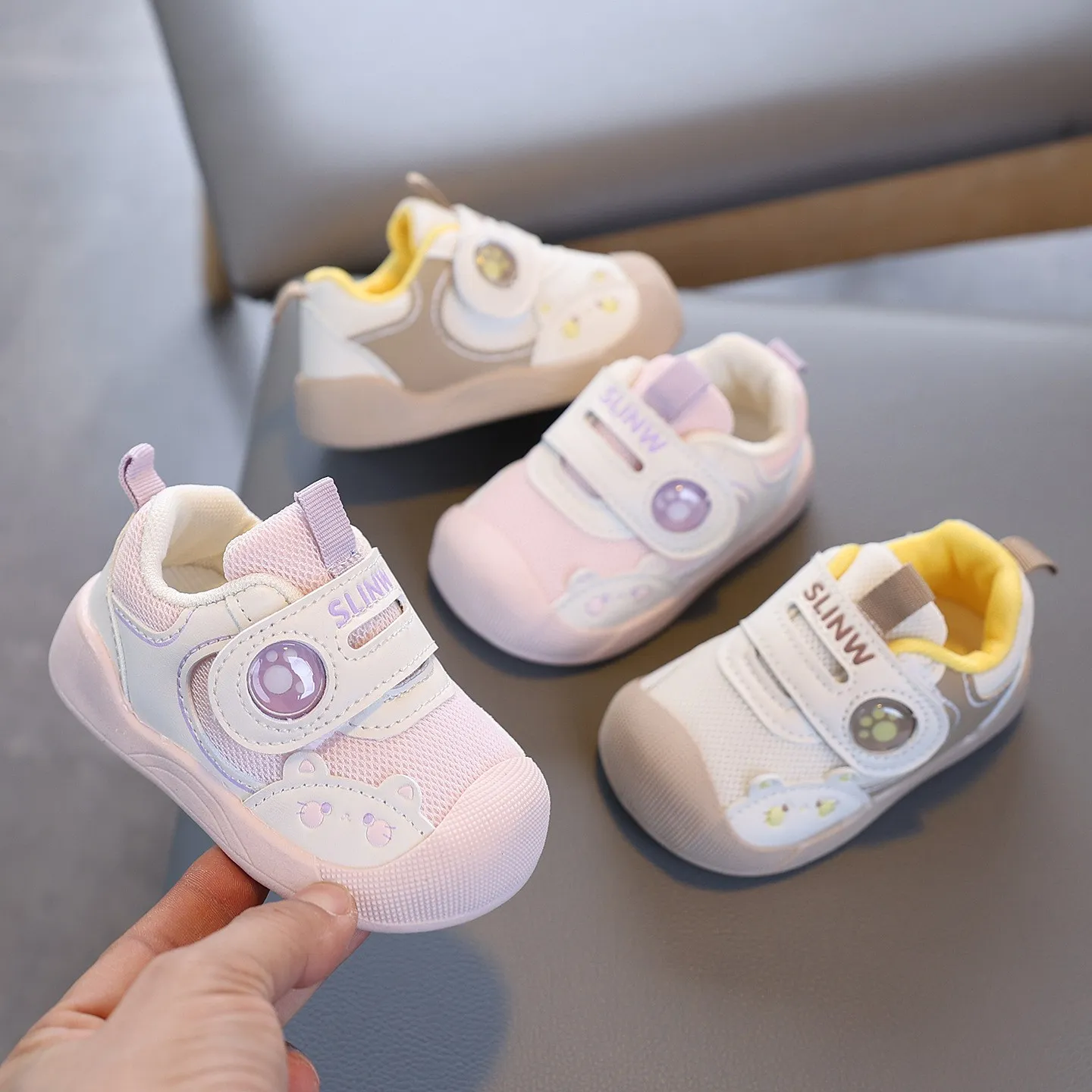 Cute toddler first walker shoes
