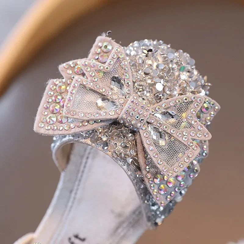 Girls’ Sparkly Bow Party Shoes