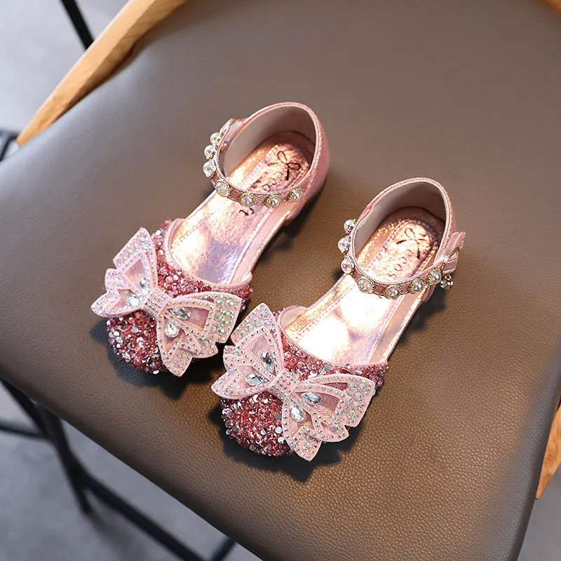 Girls’ Sparkly Bow Party Shoes