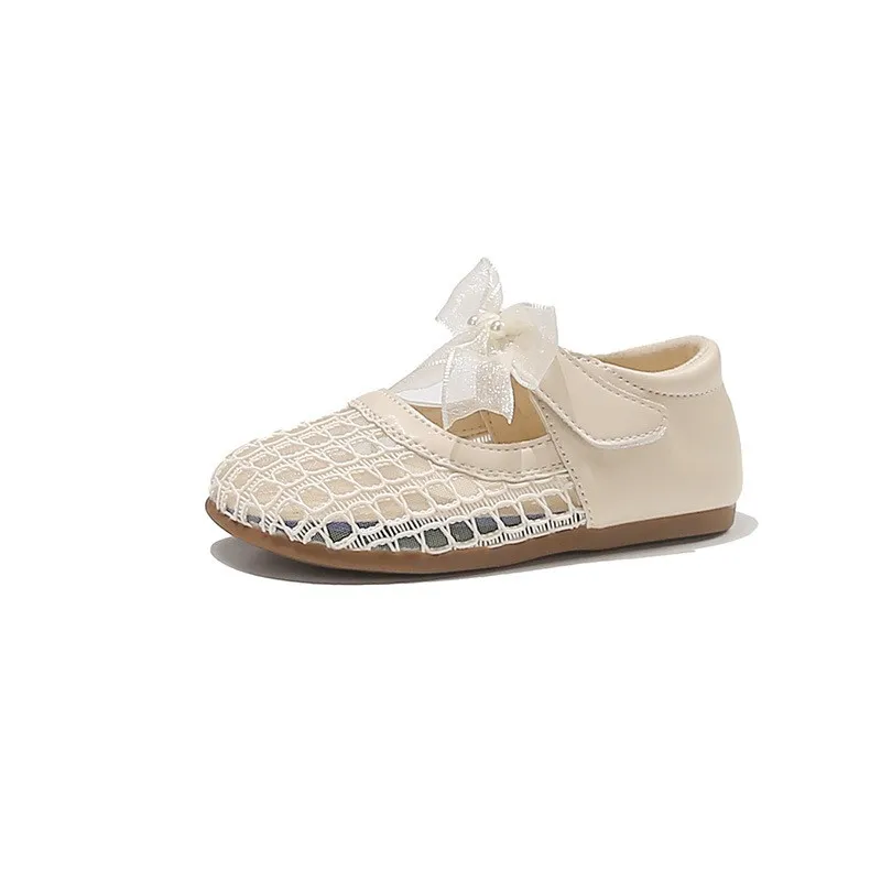Toddler mesh bow dress flats