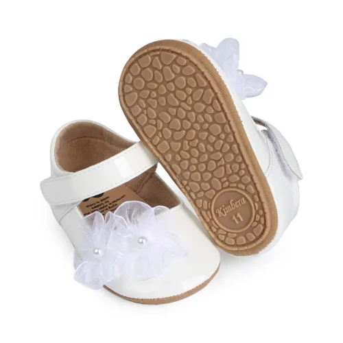 Infant baby girls patent pre-walker shoes