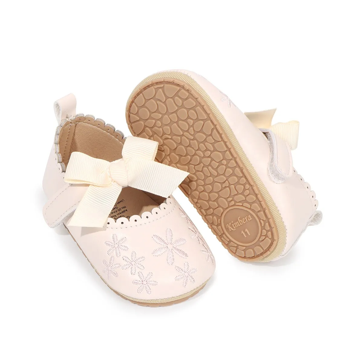 Infant baby girls pre-walker crib shoes