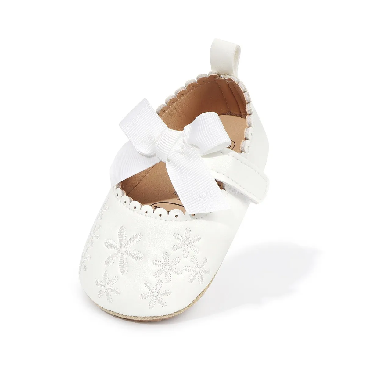 Infant baby girls pre-walker crib shoes
