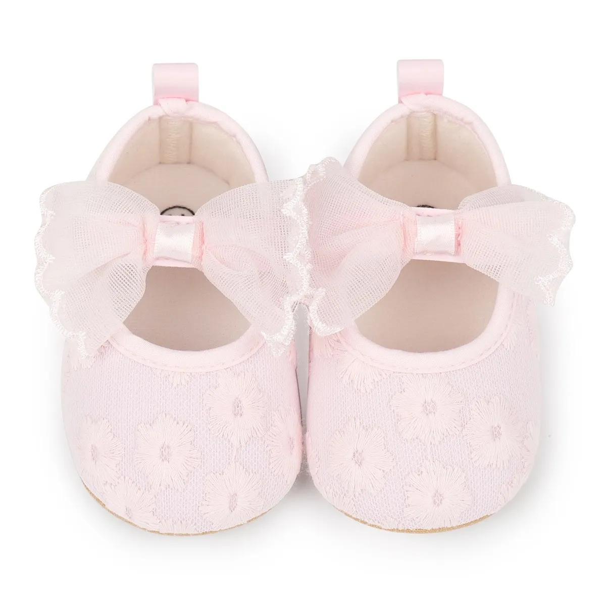Infant baby girls pre-walker crib shoes