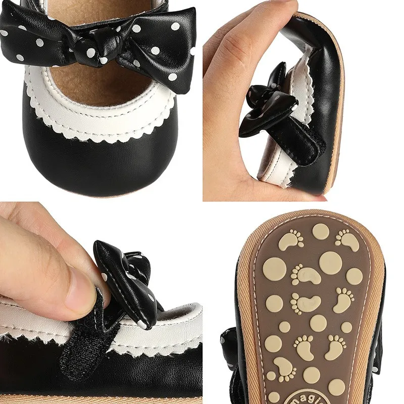Infant baby girls pre-walker crib shoes