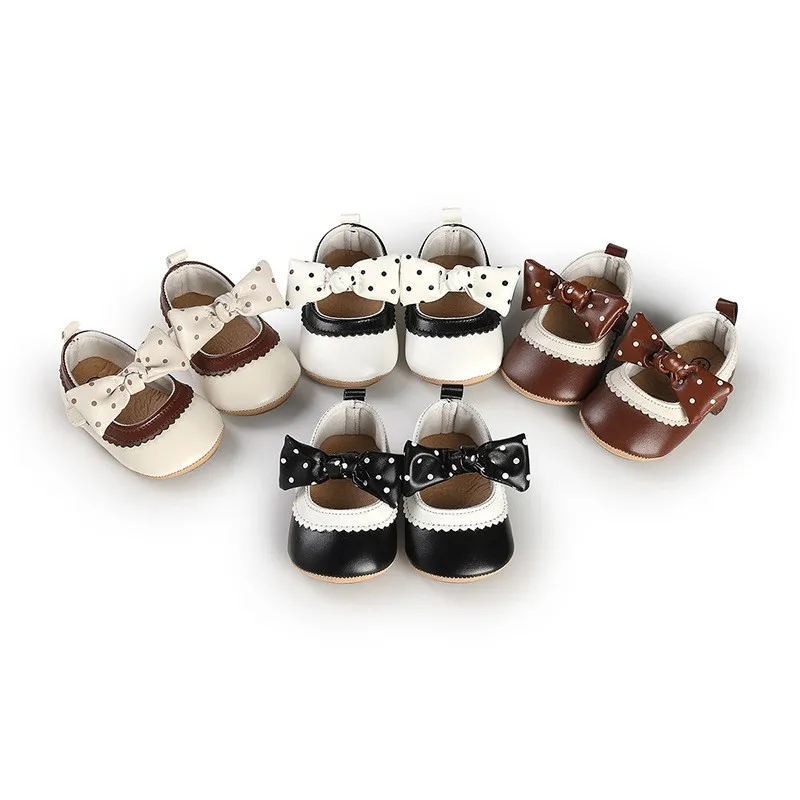 Infant baby girls pre-walker crib shoes