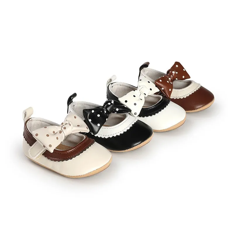 Infant baby girls pre-walker crib shoes