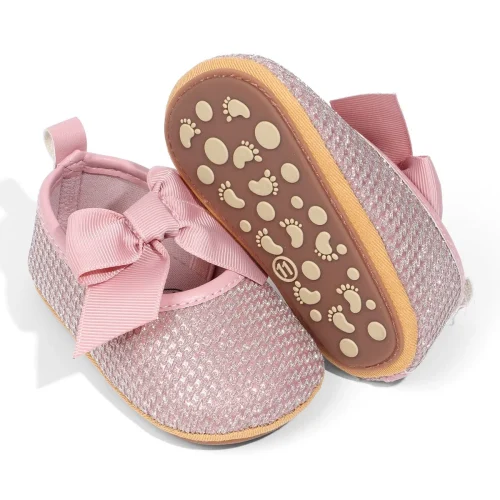 Infant baby girls pre-walker crib shoes