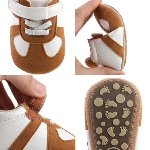 Infant baby pre-walker retro trainer sneakers