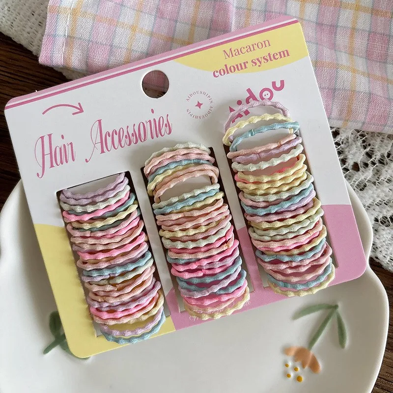 Mini Elastic Hair Tie Bands Set for Kids & Girls