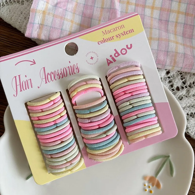 Mini Elastic Hair Tie Bands Set for Kids & Girls