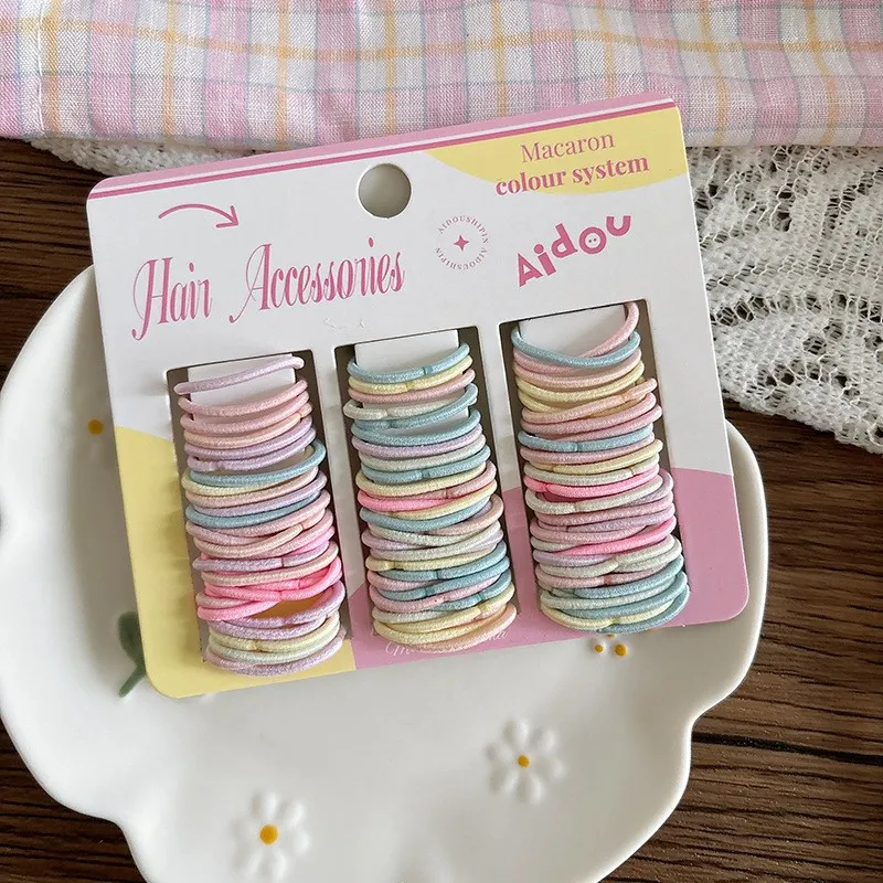 Mini Elastic Hair Tie Bands Set for Kids & Girls