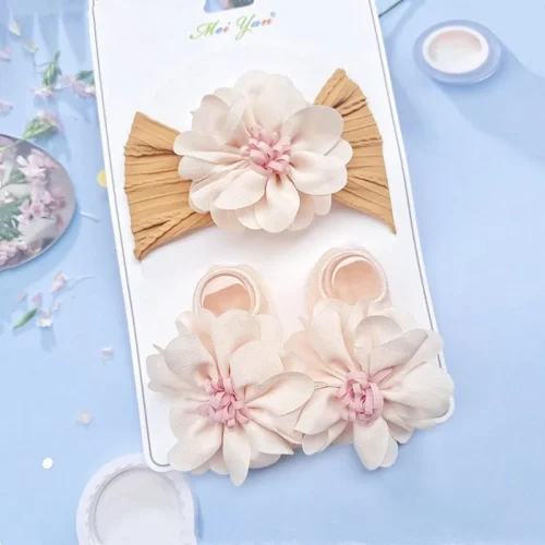 Floral Baby Socks & Headband Set