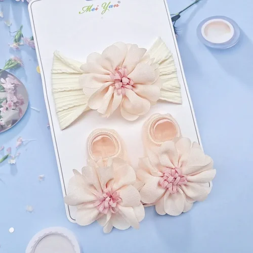 Floral Baby Socks & Headband Set