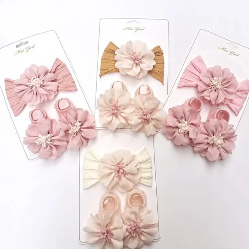 Floral Baby Socks & Headband Set