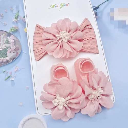 Floral Baby Socks & Headband Set