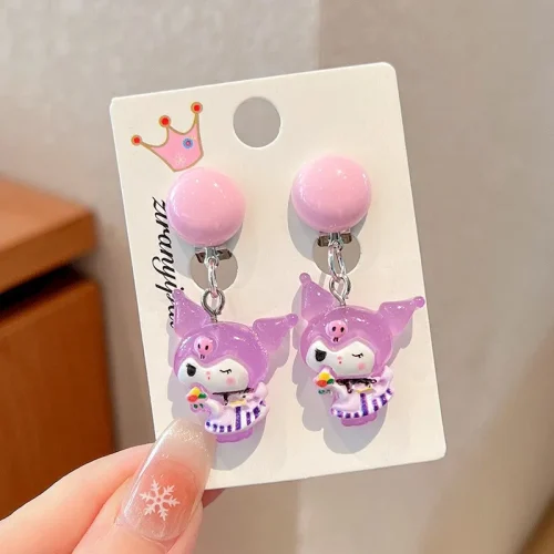 Girls Little Pony Pink Star Clip-On Earrings