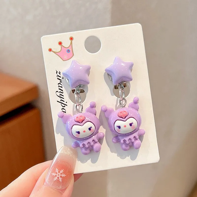 Girls Little Pony Pink Star Clip-On Earrings