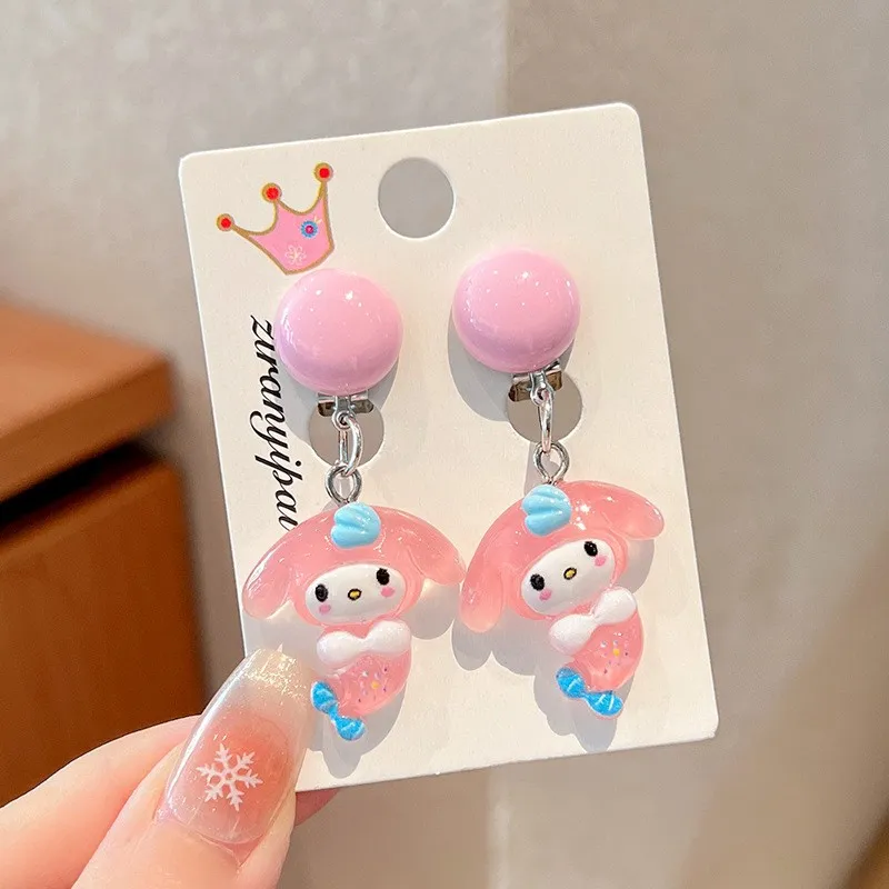 Girls Little Pony Pink Star Clip-On Earrings