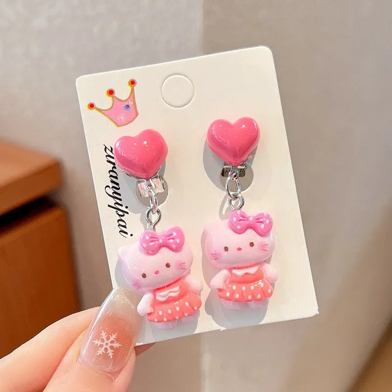 Girls Little Pony Pink Star Clip-On Earrings