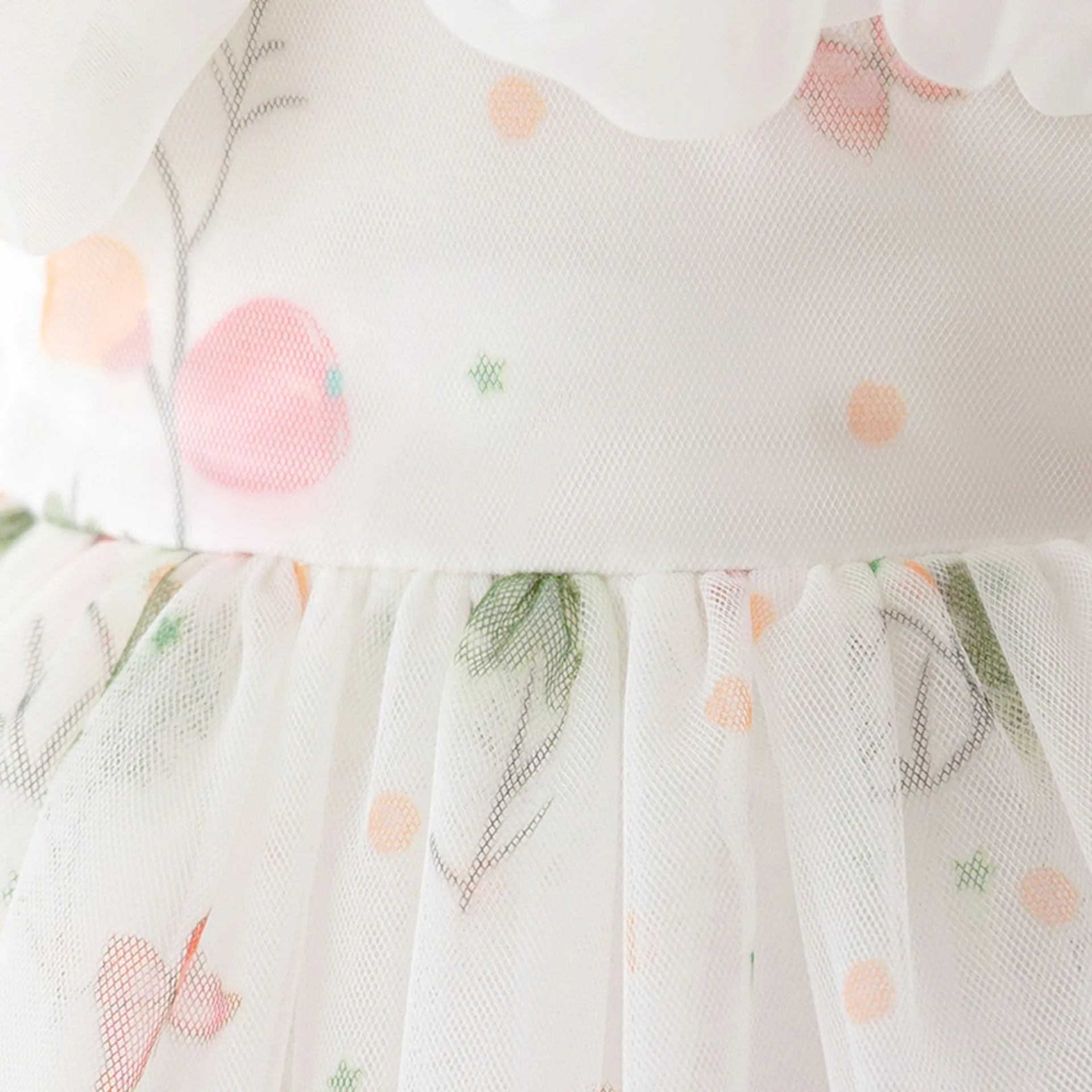 Girls' Ruffled Off-the-Shoulder Floral Butterfly Party Dress