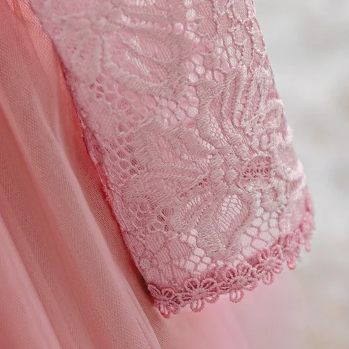 Girls' Lace & Tulle Party Gown Dress