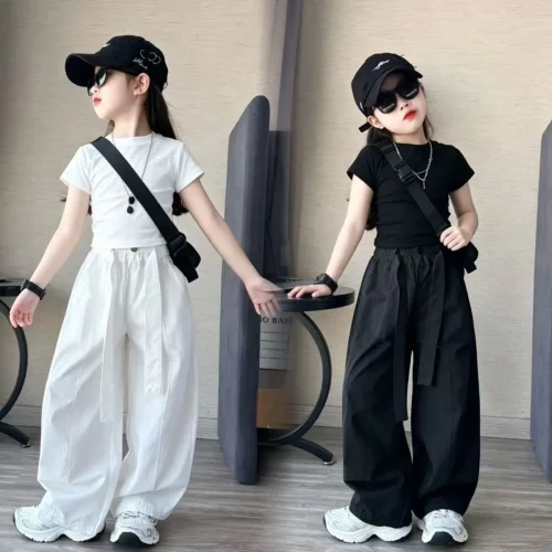 Girls' T-Shirt & Cargo Pants Set