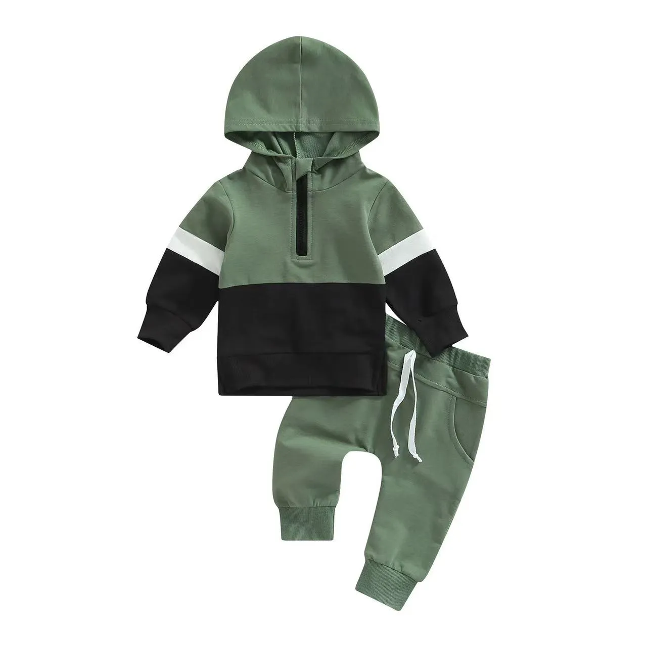 2-Piece Colorblock Hoodie & Sweatpants Set
