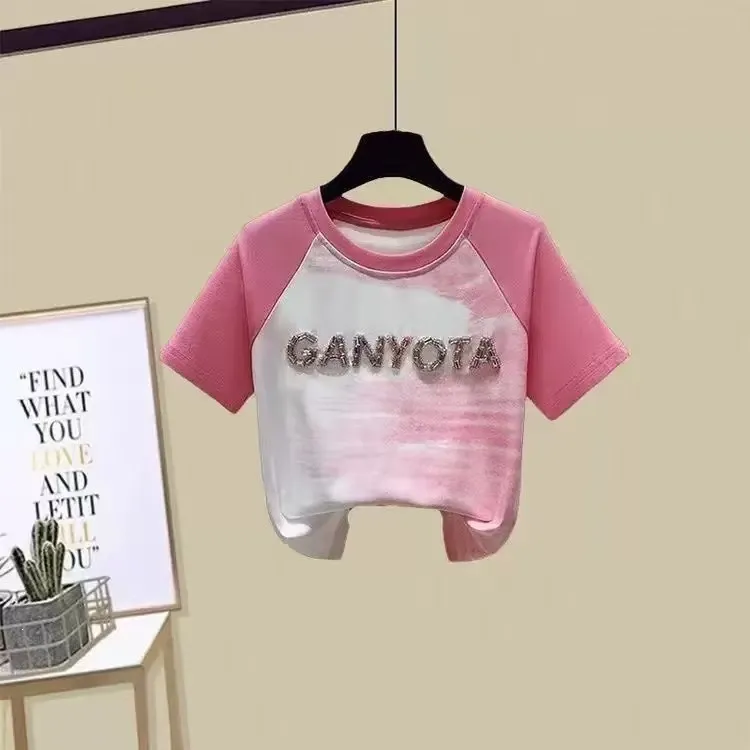 Girls 2-Piece Tie-Dye T-Shirt & Wide-Leg Jeans Set