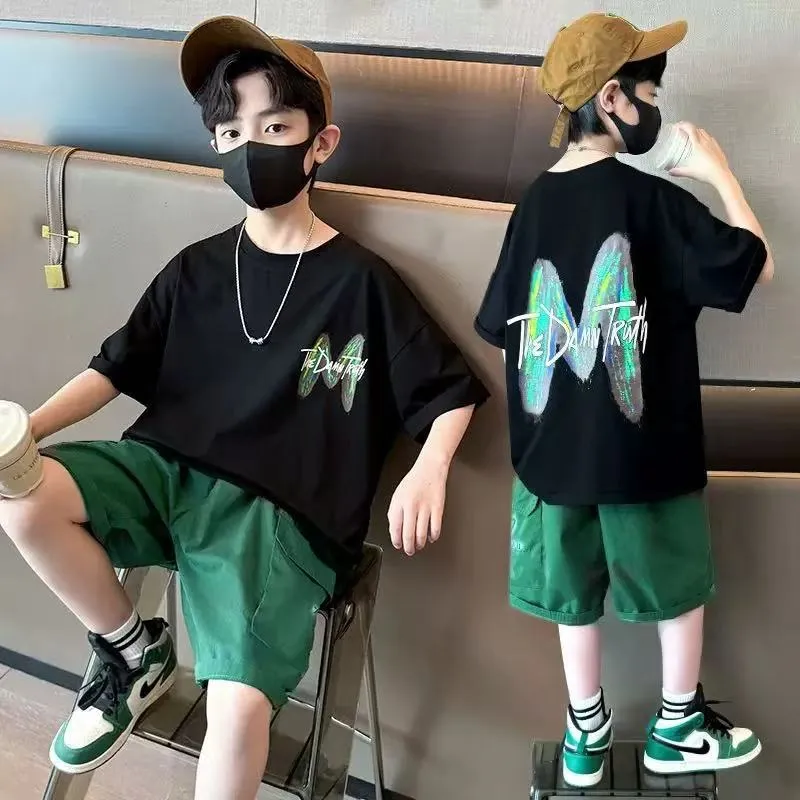 Boys 2-Piece Graphic T-Shirt and Cargo Shorts Set