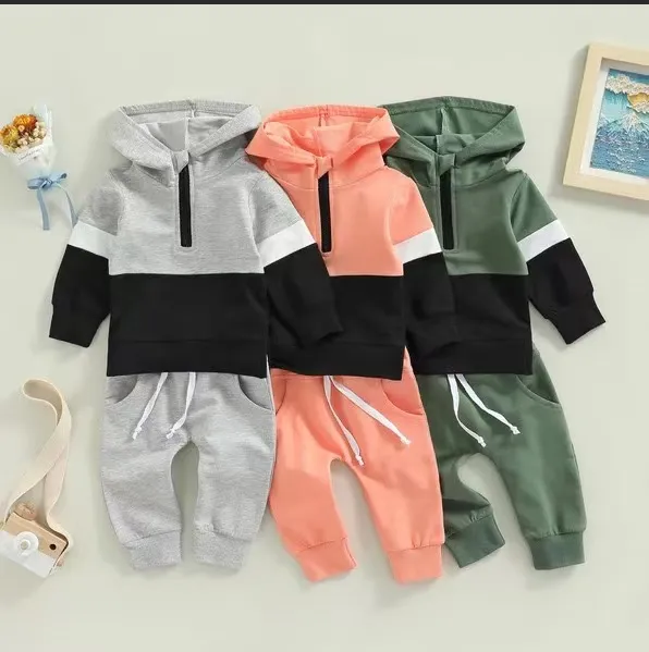 2-Piece Colorblock Hoodie & Sweatpants Set
