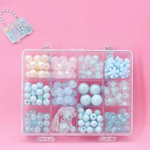 DIY Beaded Jewelry Making Kit with Beaded Handle Storage Box