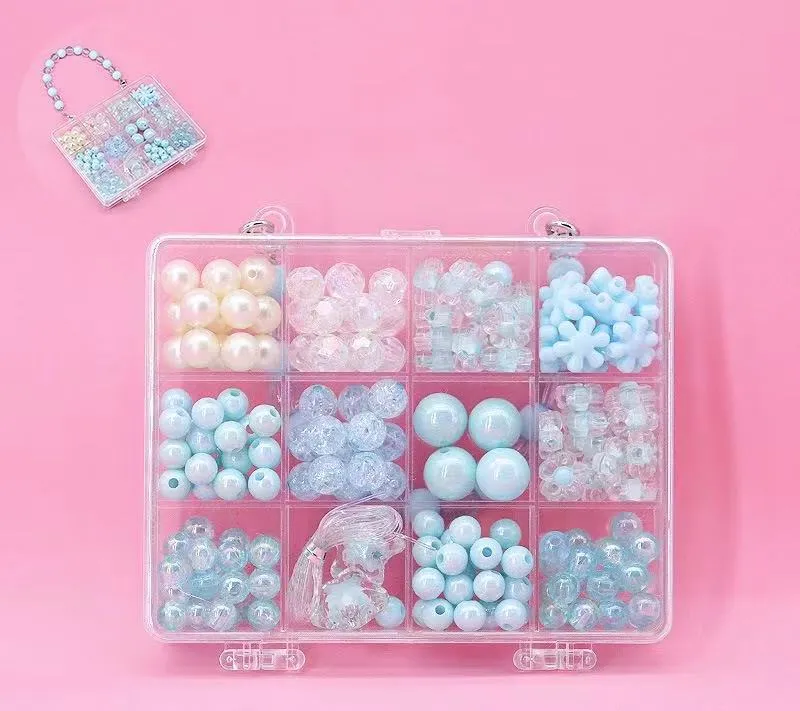 DIY Beaded Jewelry Making Kit with Beaded Handle Storage Box